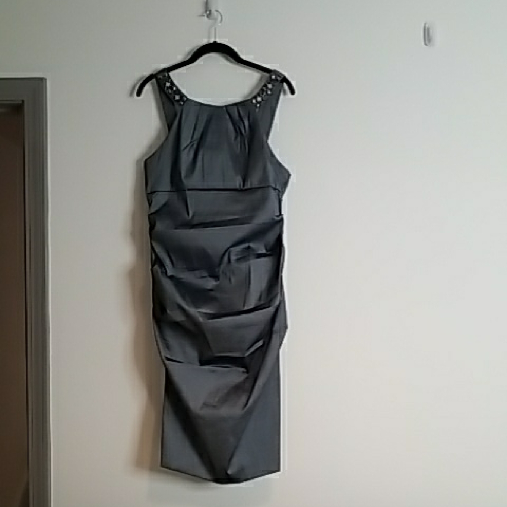 SL Fashions Charcoal Midi Dress